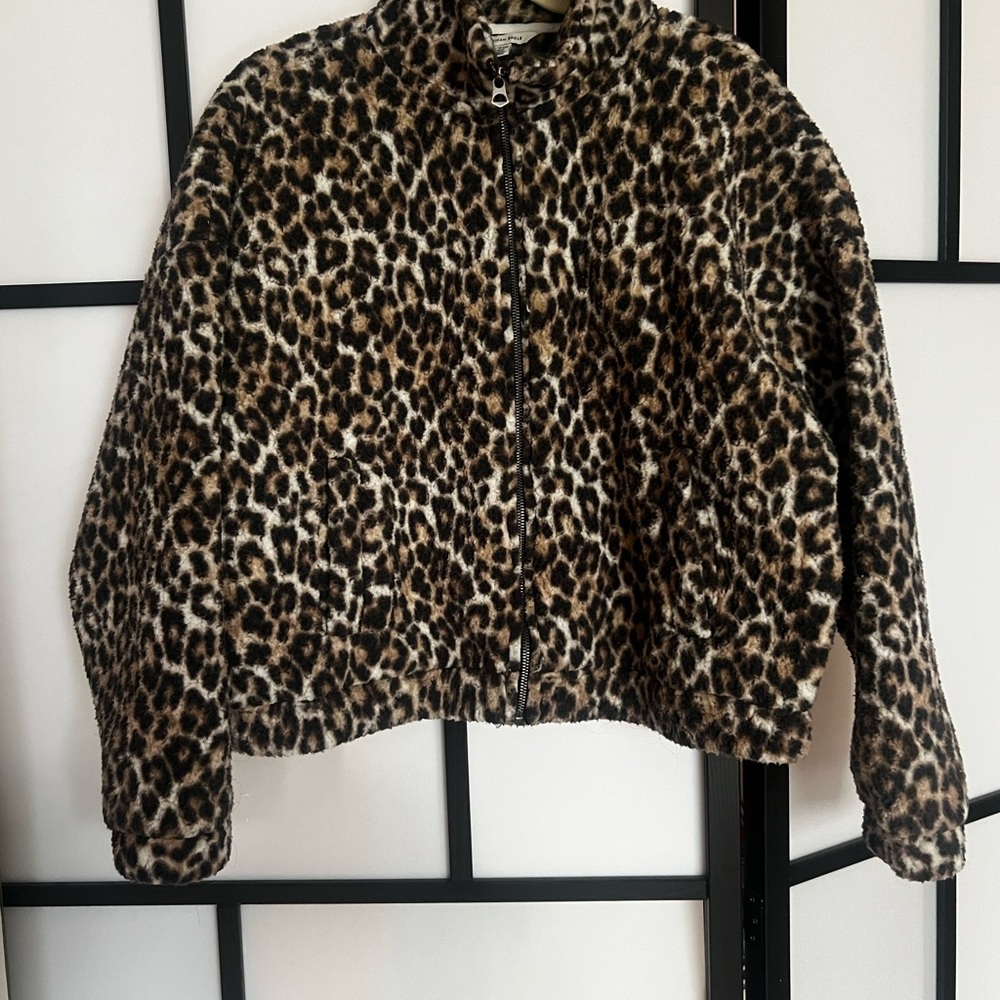 Leopard Print Fleece Jacket